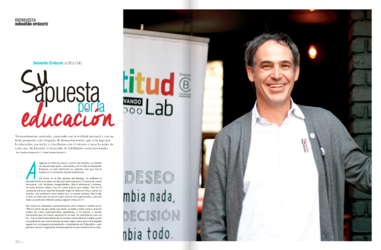 “Sebastián Errázuriz y su apuesta por la educación” Tell Magazine ¡Ver más acá! + link: